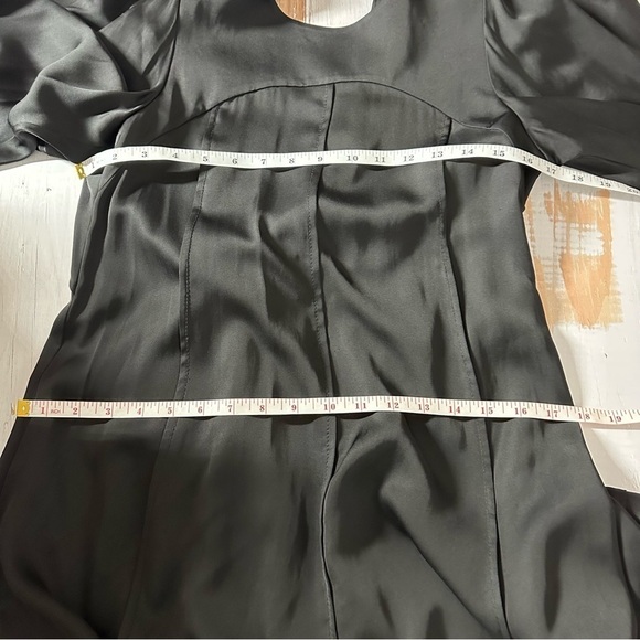 Rebecca Taylor Open Back Black Midi Dress Size Small Minimalist - Picture 8 of 15
